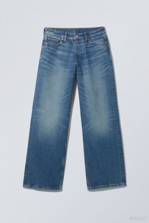 Weekday Ample Low Loose Jeans Blue | QYOG6745