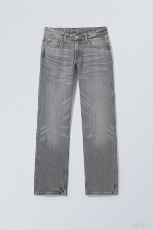 Weekday Arrow Low Straight Jeans Grey | VGZS8919