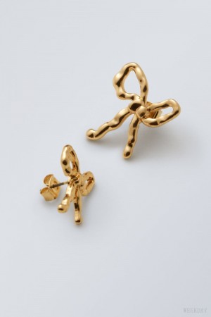 Weekday Bow Earrings Golden | TFLE5074