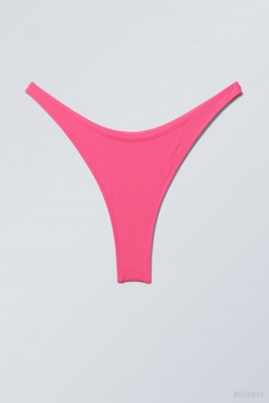 Weekday Brazilian Mini Bikini Bottom Pink | SQBI0592