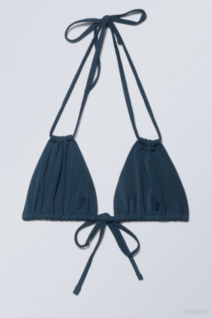 Weekday Breeze Tie Bikini Top Navy | NZBB6775