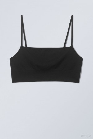 Weekday Cat Soft Bralette Bralette Black | UEMU6690