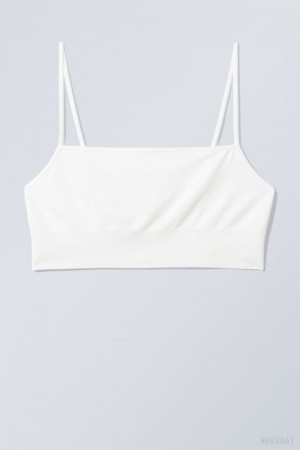 Weekday Cat Soft Bralette Bralette White | IJNY1410