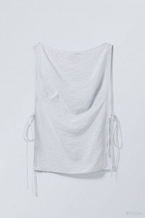 Weekday Cintia Tank Top Light Grey | QXYY4334