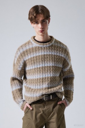 Weekday Connor Wool Blend Sweater Blue | KUMM9995