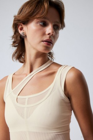 Weekday Double Layer Tank Beige | PMJR9949