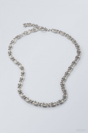 Weekday Eli Chain Necklace Silver | ACXP7679