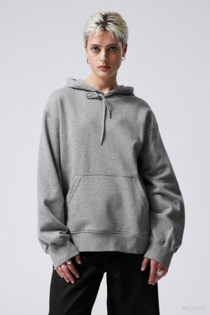 Weekday Essence Relaxed Hoodie Grey | VOCN4435