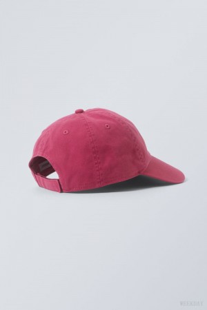 Weekday Essential Washed Cap Pink | XVZL7628