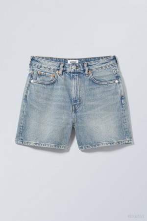 Weekday Eya Denim Shorts Blue | GUUC6264