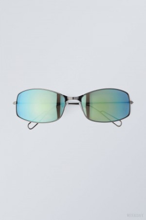 Weekday Flash Sunglasses Green | LYIU5579