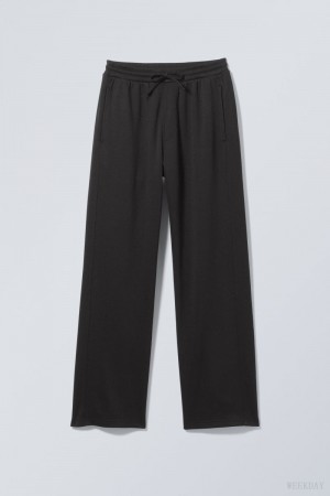 Weekday Hank Tracksuit Trousers Black | FJAQ7283