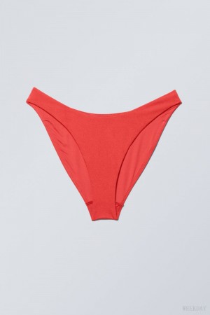 Weekday Highcut Bikini Bottoms Red | NVIM9426