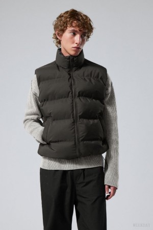 Weekday Kip Puffer Vest Black | PNHC9697