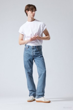 Weekday Klean Regular Straight Jeans Blue | KRYB4433