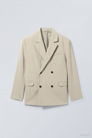 Weekday Leo Blazer Beige | JMYS9904