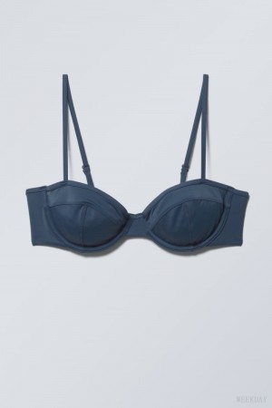 Weekday Low Wire Bikini Top Navy | EARB6115