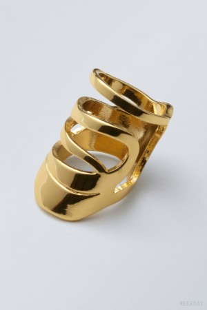 Weekday Motion Ring Golden | GSAI3452