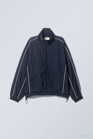 Weekday Nera Windbreaker Jacket Dark Blue | ARMS2948