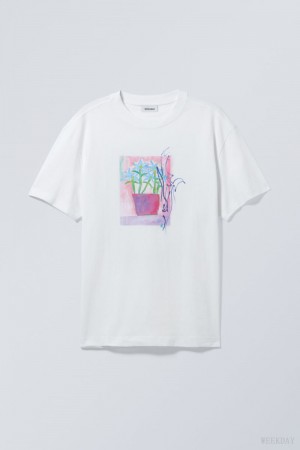 Weekday Oversized Graphic Printed T-shirt Art School | HSDT4831