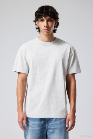 Weekday Oversized Heavyweight T-shirt Grey | LSAE2289