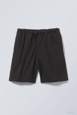 Weekday Parachute Loose Shorts Black | VLZE1316