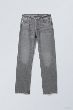 Weekday Space Relaxed Straight Jeans Grey | OIEG4929