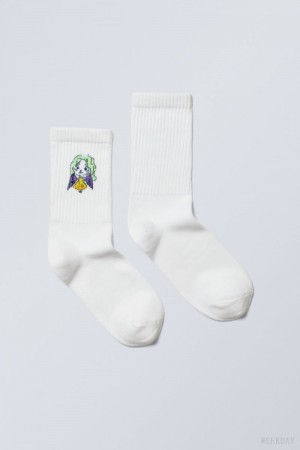 Weekday Sport Printed Socks Angel | LGTL5121