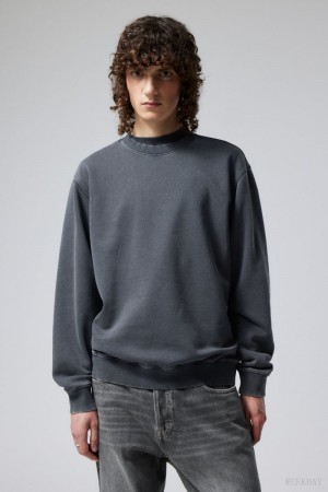 Weekday Standard Midweight Sweatshirt Navy | BXBC8601