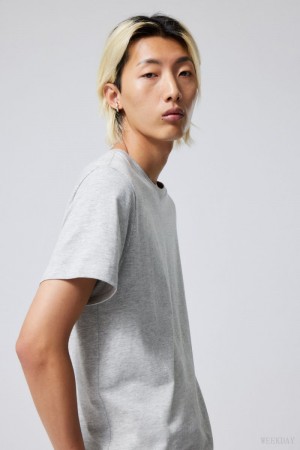 Weekday Standard Midweight T-shirt Grey | UYFU2513