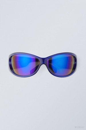 Weekday Strike Sunglasses Blue | KPTT7446