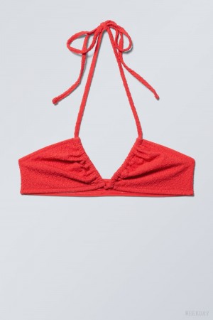 Weekday Structured Bikini Top Red | CERJ4064