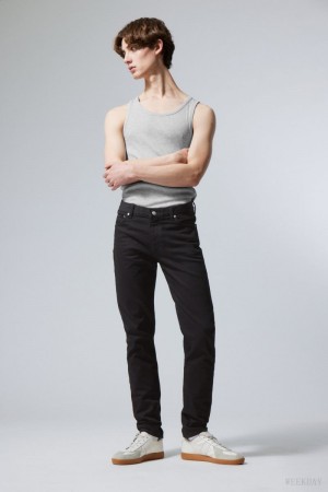 Weekday Sunday Slim Tapered Jeans Black | AATZ4780