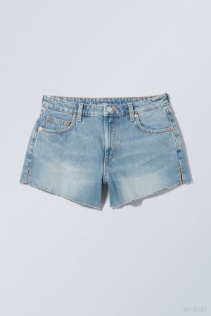 Weekday Swift Denim Shorts Blue | SBUE1253