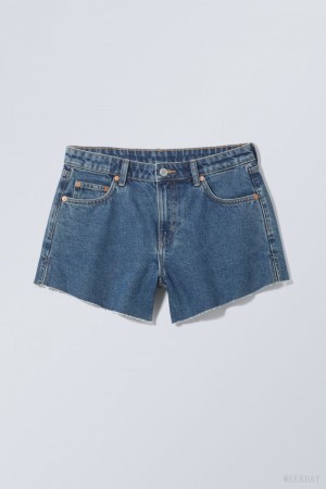 Weekday Swift Denim Shorts Blue | WTBR7216