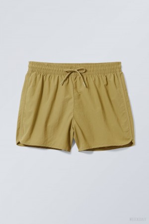 Weekday Tan Structure Swim Shorts Khaki | YOJL3322