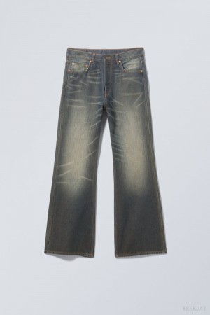 Weekday Time Loose Bootcut Jeans Blue | HNTP4583