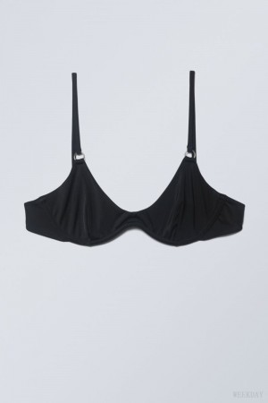 Weekday Wire Bikini Top Black | HYQJ5970