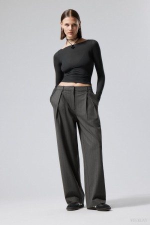 Weekday Zia Suit Trousers Grey | VMAU6489