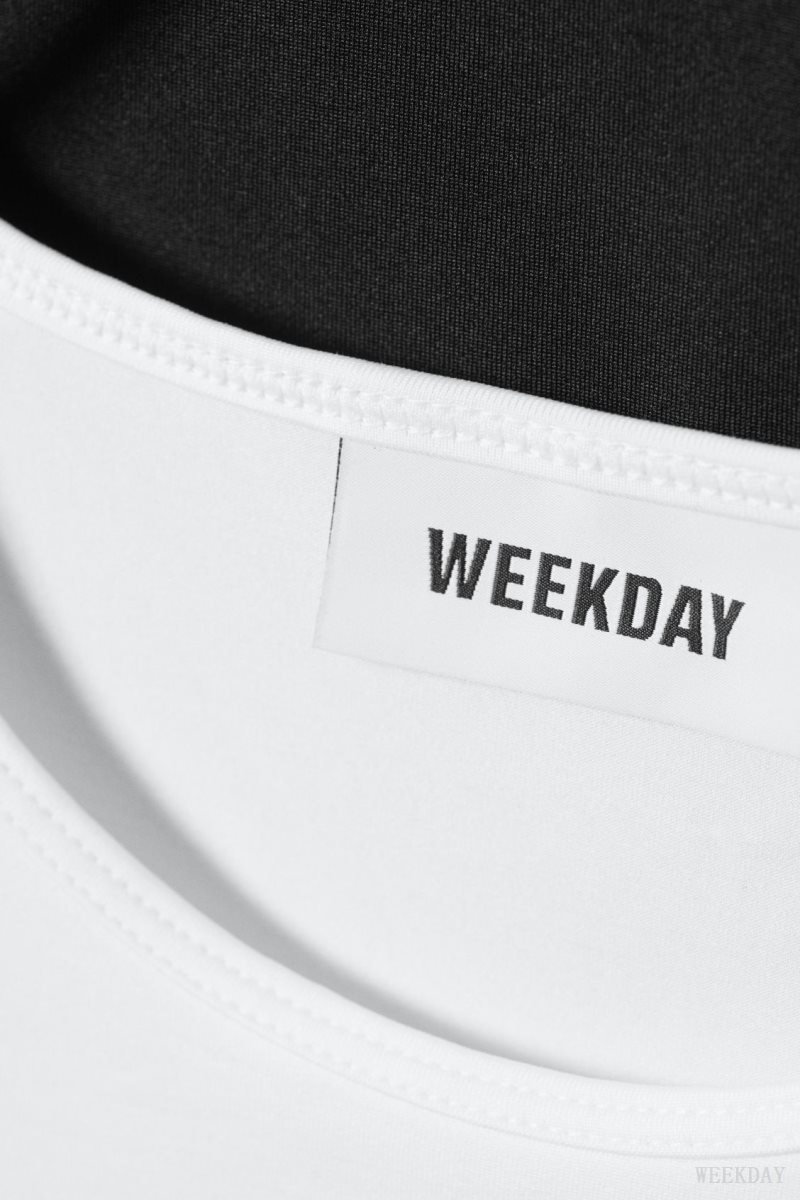 Weekday 2-pack Fine Tank Top Black White | GQWL7936