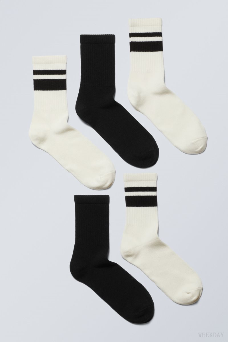 Weekday 5-pack Sport Socks Dusty Accent Mix | GCQR4818