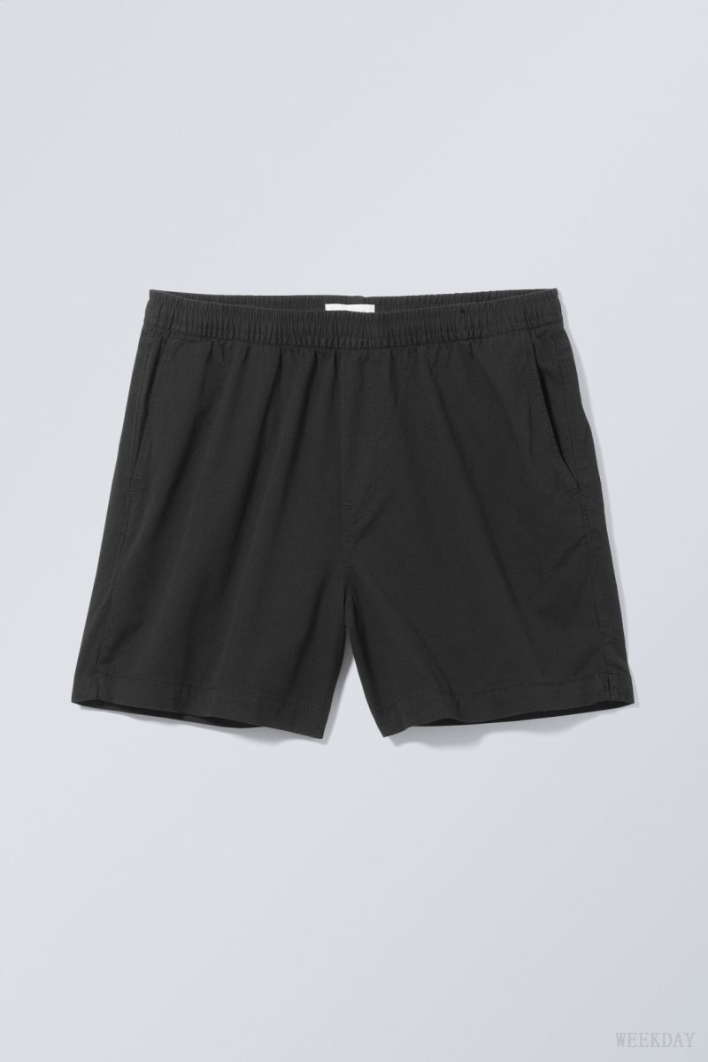 Weekday Alex Relaxed Shorts Black | QZYV0302