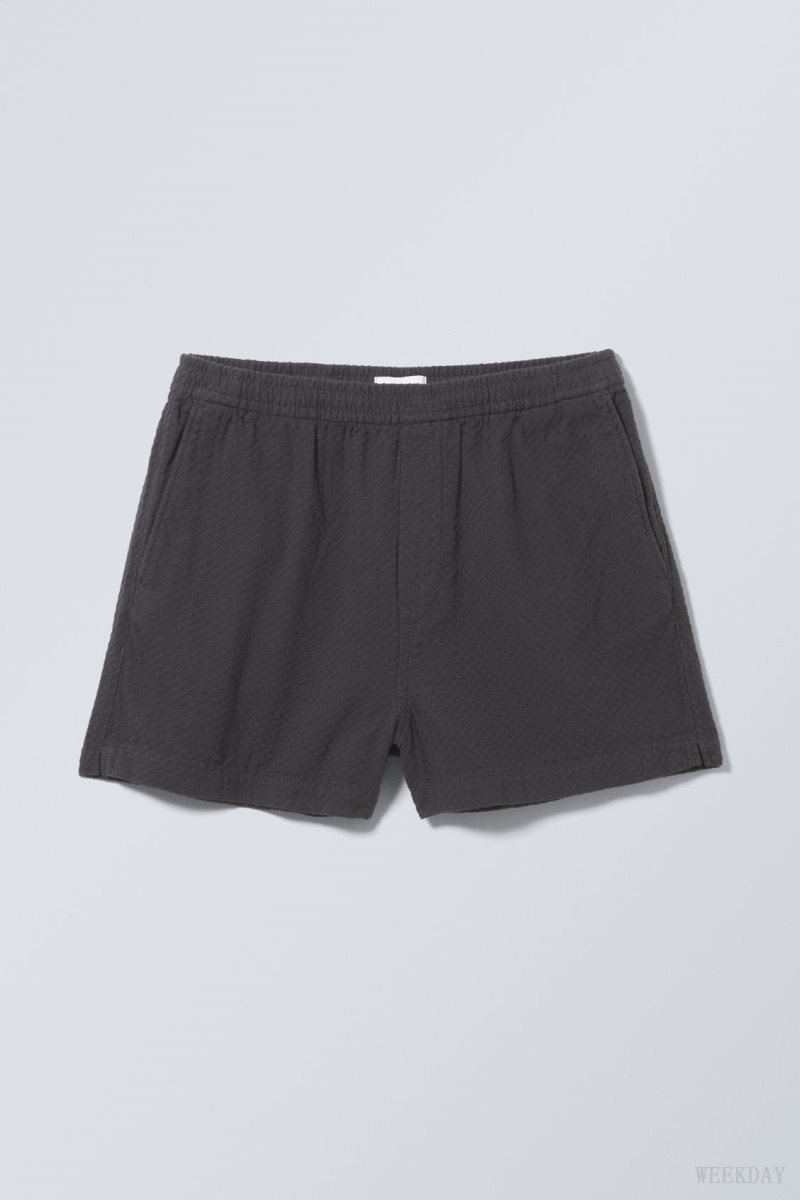 Weekday Alex Relaxed Shorts Dark Grey | QTAJ2452