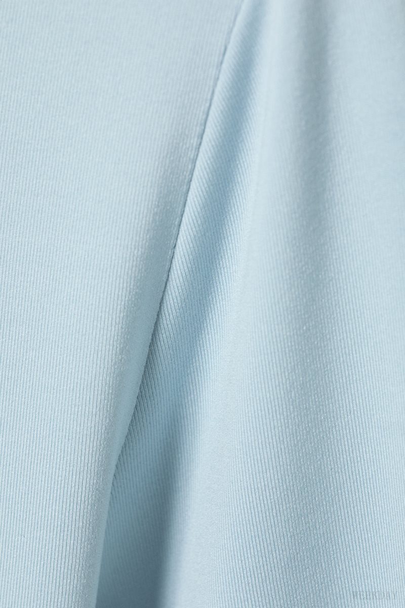 Weekday Annie Boatneck Long Sleeve Top Light Blue | PHLS2292