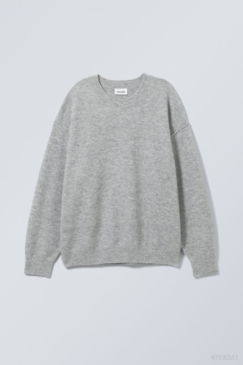 Weekday Annie Knit Sweater Grey | GPVU0406