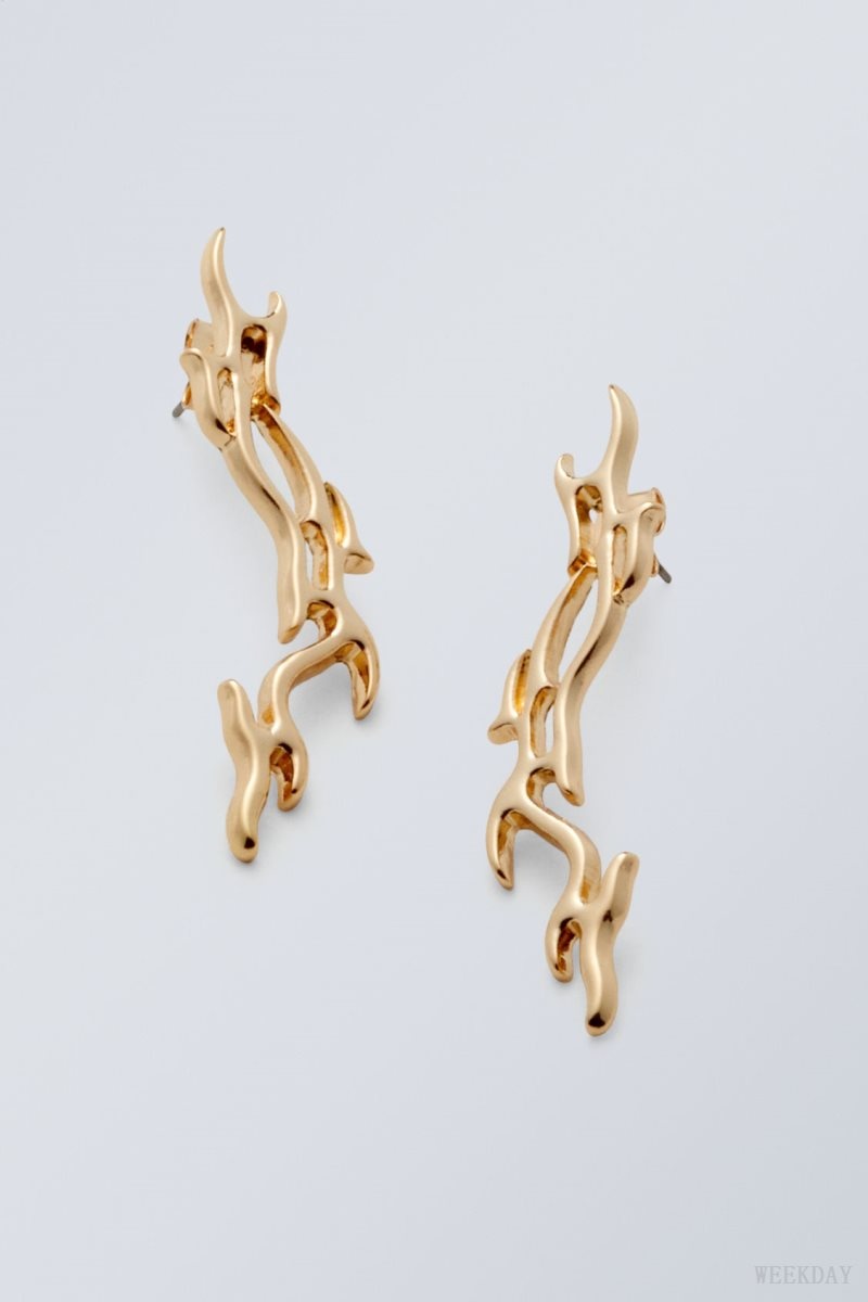 Weekday Asta Earrings Gold | REST4220