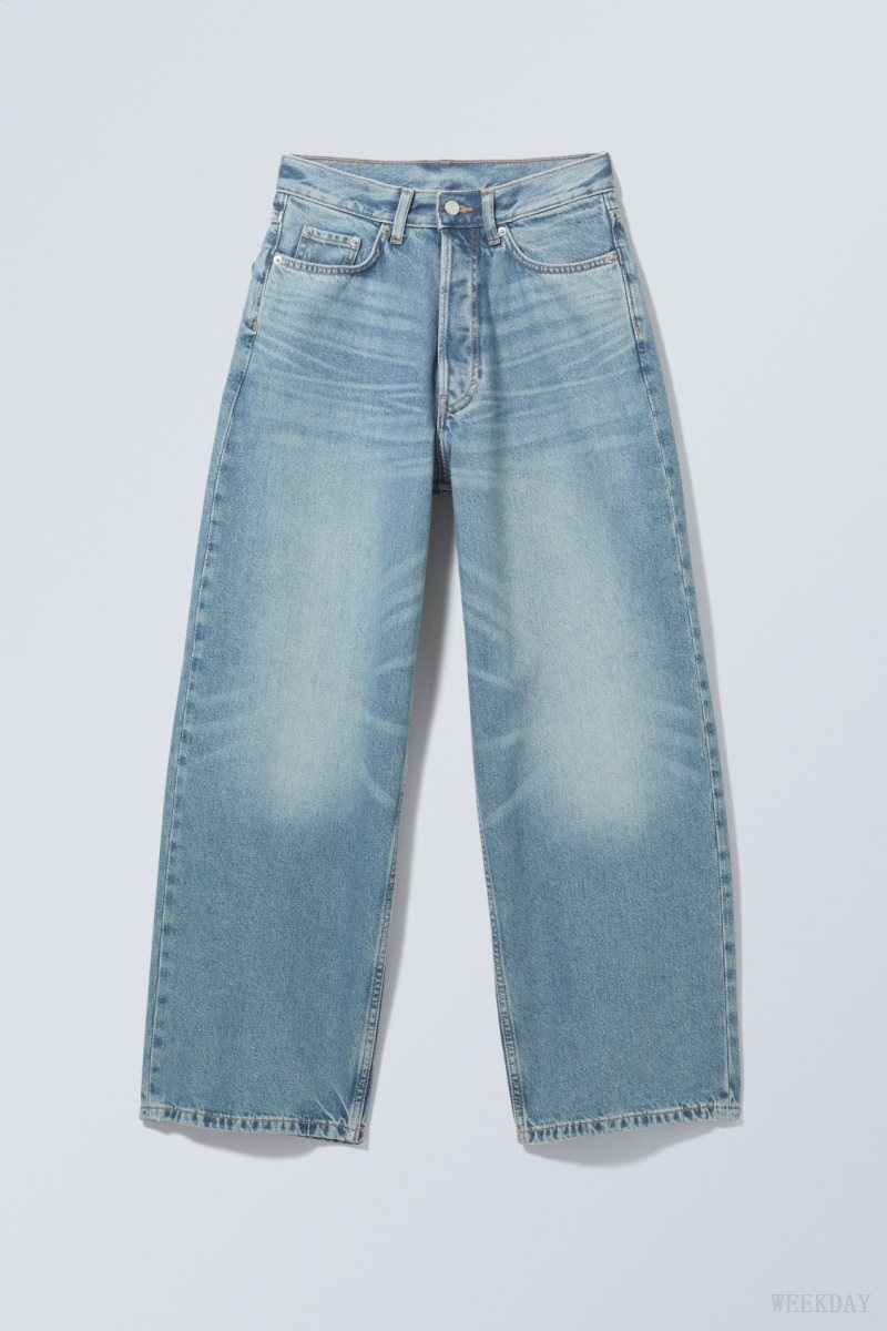 Weekday Astro Loose Baggy Jeans Blue | EIAX1475