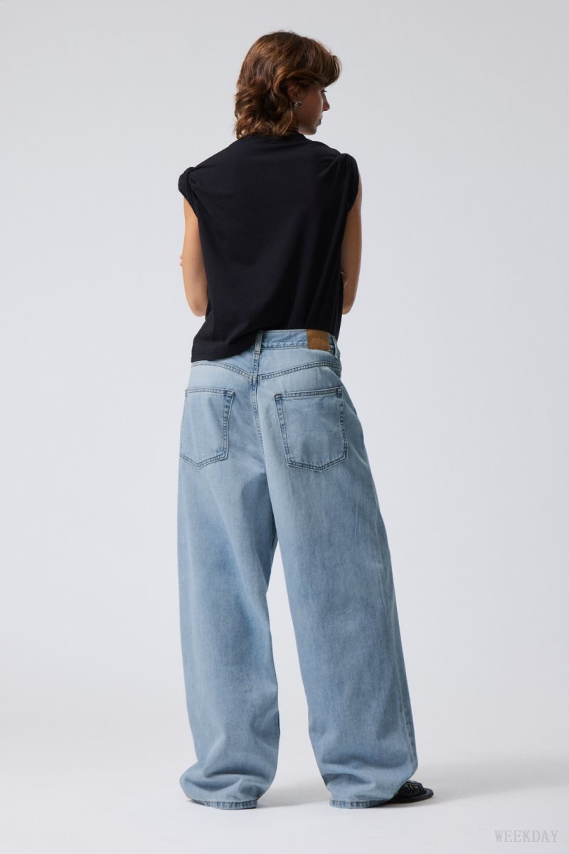 Weekday Astro Loose Baggy Jeans Blue | PDTI5367