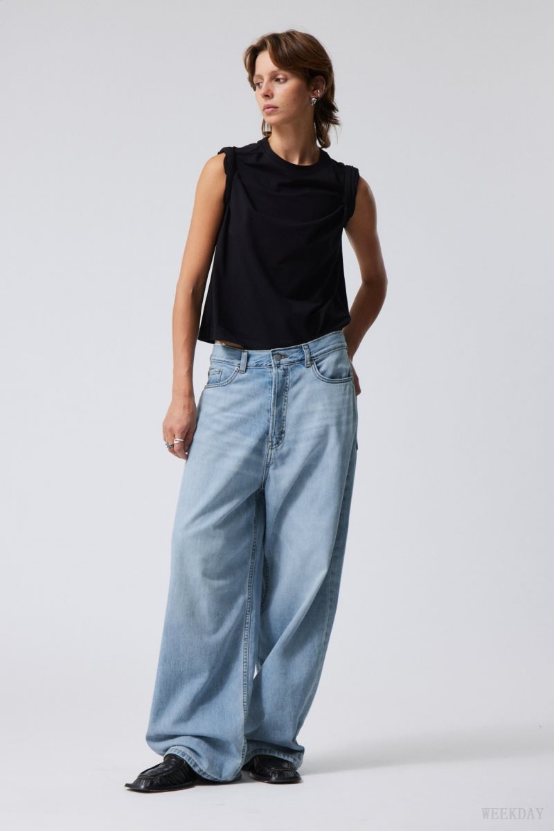 Weekday Astro Loose Baggy Jeans Blue | PDTI5367