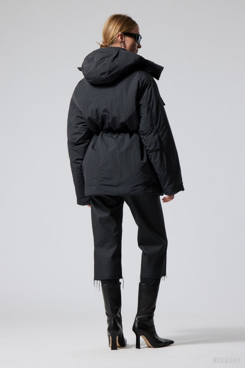 Weekday Attila Padded Parka Black | SHOX9924